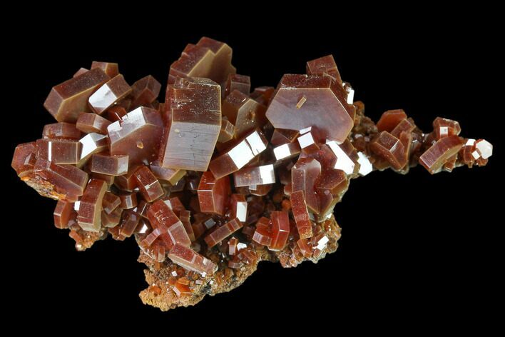 Red & Brown Vanadinite Crystal Cluster - Morocco #133728